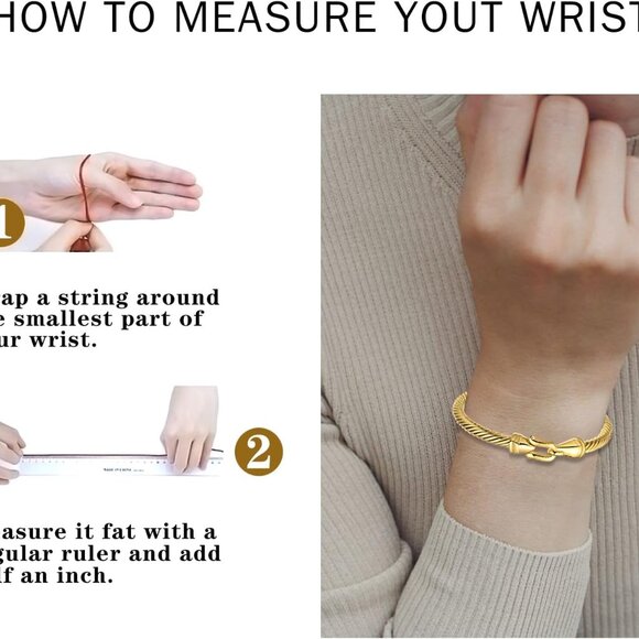 Stainless Steel Twisted Cable Wire Bracelets with Hook Adjustable Cuff Bangle Br - Picture 7 of 7